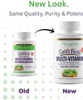Paradise Herbs Earth's Blend Once Daily Multivitamin with Iron 48 Organic Superfoods Probiotics Antioxidants Vitamins A B12 C D K2 120 Capsules