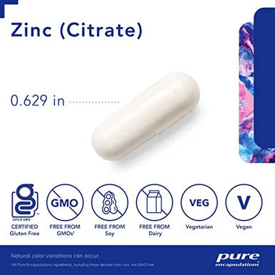 Pure Encapsulations Zinc citrate 180 vcaps