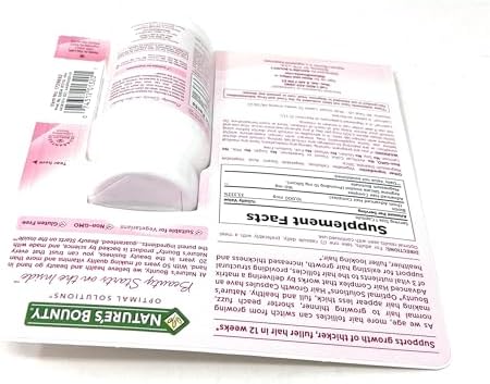 NatureS Bounty Hair Growth Supplement 1 Per Day Clinically Shown To Support Thicker Fuller Hair With Biotin Silicon and Arginine 90 Capsules