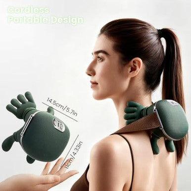 Dexmary Shiatsu Neck Massager With Heat 4D Kneading & Deep Tissue Massage For Neck And Back Portable Wireless Massager For Shoulder Pain Relief At Home Office And Car
