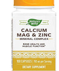 Nature's Way Calcium Magnesium Zinc 765 mg per serving Capsules, 100 Count