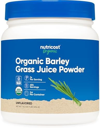 Nutricost Organic Barley Grass Juice Powder (1 Lb) (Unflavored)