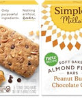 Simple Mills Almond Flour Snack Bars, Peanut Butter Chocolate Chip - Gluten Free, Made with Organic Coconut Oil, Breakfast Bars, Healthy Snacks, 6 Ounce (Pack of 2)