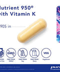 Pure Encapsulations Nutrient 950 with Vitamin K 180 vcaps