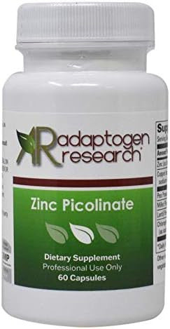 Zinc Picolinate 30 Mg Zinc Supplement For Growth And Immune Function 60 Capsules Adaptogen Research