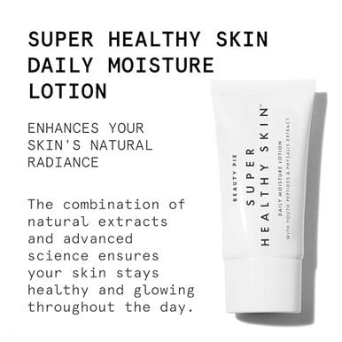 Beauty Pie Super Healthy Skin Daily Moisture Lotion, 200 ml (6.7 fl oz) Lightweight, Fragrance Hydrating Cream with Hyaluronic Acid, Peptides & Vitamin E for Soft, Youthful Skin