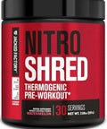 Jacked Factory Nitrosurge Shred Pre Workout Supplement Energy Booster Instant Strength Gains Sharp Focus Powerful Pumps Nitric Oxide Booster & Preworkout Powder 30Sv Fruit Punch