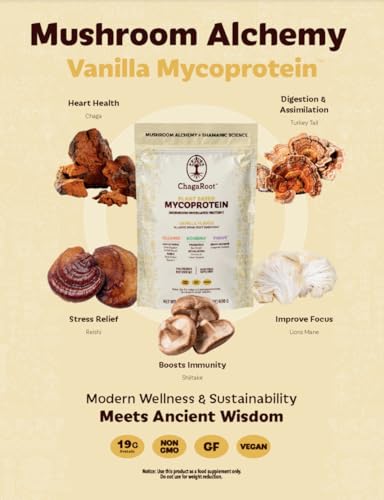 Lakanto Classic Monk Fruit Sweetener with Erythritol 1 lb and ChagaRoot MycoProtein Mushroom Protein Powder Vanilla 1.76 lb