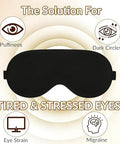Innoflyx 100 6A Mulberry Silk Sleep Mask For Women & Men Soft Breathable Eye Mask For Sleep Blackout Design For Migraine Relief & Puffy Eyes Perfect For Travel Office Airplane Eye Care
