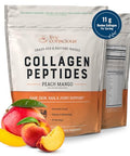 Live Conscious Beyond Greens & Collagen Peptides Peach Mango Mushroom Coffee Alternative Low Caffeine Hair Skin Nail And Joint Support