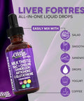 Milk Thistle Nac Liver Cleanse Detox & Repair Supplement Liver Support Liquid Drops With Dandelion Extract, Artichoke, Chanca Piedra, Beet Root, Choline, L-Glutathione, Ginger, Burdock, Schisandra