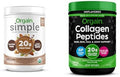 Orgain Organic Simple Vegan Protein Powder Chocolate 1.25Lb Hydrolyzed Collagen Peptides Powder Unflavored 1Lb