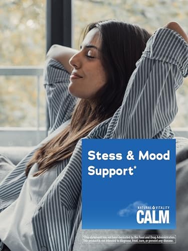 Natural Vitality Calm Ashwagandha + Magnesium Glycinate Capsules Support for Occasional Stress and Anxiety Gluten Supplement 90 Count
