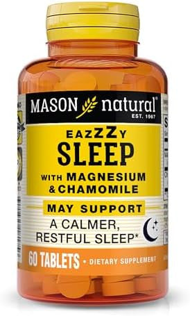 Mason Natural Eazzzy Sleep With Magnesium & Chamomile Natural Sleep Aid 60 Tablets (Pack Of 3)