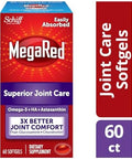 Megared 353Mg Omega3 Krill Oil Joint Care Supplement With Epa/Dha Fatty Acids Antioxidants Hyaluronic Acid No Fishy Burp Aftertaste As With Fish Oil 60 Count Softgels (2 Pack)