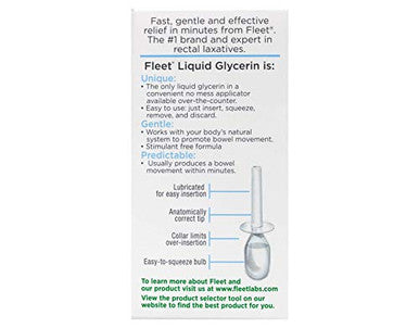 Fleet Marble Medical Fleet Liquid Glycerin Suppositories 4 Each (Pack Of 3)