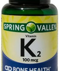 Spring Valley Vitamin K2 100 mcg Bone Health 60 Softgels