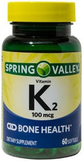Spring Valley Vitamin K2 100 mcg Bone Health 60 Softgels