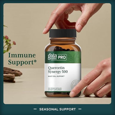 Gaia Herbs Pro Quercetin Synergy 500 Immune System Support Supplement Cell Health Supplement With Quercetin Bromelain & Turmeric 100 Tablets (100 Servings)