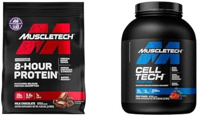 Muscletech Whey Protein Powder Phase8 Protein Powder Whey & Casein Protein Powder Blend & Creatine Monohydrate Powder Celltech Creatine Powder Post Workout Recovery Drink