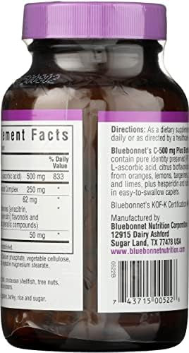 Bluebonnet Vitamin C 500 Mg Plus Bioflavonoids Caplets 90 Count (743715005228)