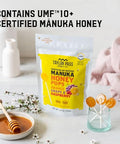 Taylor Pass Honey Co MÃ„Ânuka Honey Pops UMFÃ¢â€žÂ¢ 10+ | Manuka On-the-Go Lollipops for Kids & Adults | Sore Throat & Immune Support | 13 Individually Wrapped | Orange, Grape, Raspberry | Made in New Zealand