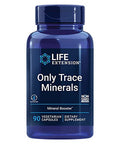 Life Extension Only Trace Minerals, A Daily Dose Of Zinc, Chromium, Boron, Copper, Manganese, Vanadyl Sulfate, Gluten-Free, Non-Gmo, Vegetarian, 90 Capsules
