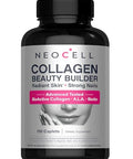 Neocell Collagen Beauty Builder 150 Caplets Grass Fed Bioactive Peptides With Biotin And Hyaluronic Acid Radiant Skin & Strong Nails Supplement