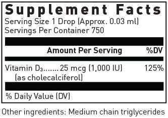 Douglas Laboratories Liquid Vitamin D3 | Supports Bones Cell Growth Neuromuscular And Immune Function | 0.75 Fl. Oz.