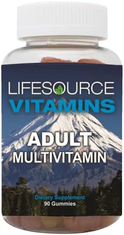 LifeSource Vitamins Adult Multivitamin 90 Gummies 45 Day Supply Tastes Great/Contain All Essential Vitamins and Minerals