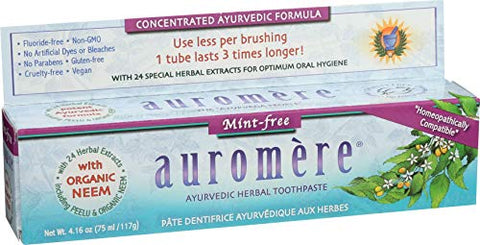 Auromere Homeopathic Toothpaste Mint-F 4.16 Oz (Pack Of 12 ) ( Value Bulk Multi-Pack)