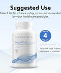Theralogix Theracal D2000 Bone Health Support Supplement With Calcium Magnesium Vitamin D3 Vitamin K2 & Boron 90Day Supply Nsf 360 Tablets