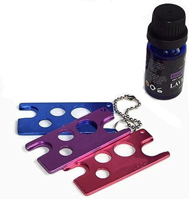 Emango Essential Oil Opener 3 Pack Essential Oil Lid Remover Bottle Opener Key Tool for Roller Balls and Caps, Works on Most Bottles (Lavender Purple,Rose Red,Blue)