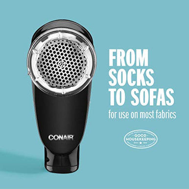 Conair Fabric Shaver And Lint Remover Rechargeable Portable Fabric Shaver Black