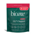 Bio.Me Glp-1 Support Multi-Benefit Glp-1 Powder For Weight Management & Digestive Health Sustain Energy Levels - 7G Fiber 14G Collagen Protein & Digestive Enzymes 24 Servings (Raspberry)