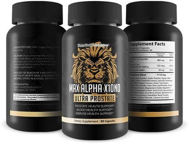 Max Alpha X10Nd Ultra Prostate - T Prostate Support For Men - Promote Energy & Endurance - Blood Flow Support For Prostate Health With Vitamin D, Ginseng, Green Tea, & Zinc - Immune Support Benefits