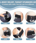 Ds Savoring Multifunctional Full-Body Fascia Ring Massager 3 Modes & 6 Intensities Deep Tissue Vibration Hands-Free Electric Massage Ring For Muscle Recovery & Relaxation For Athletes & Office Workers