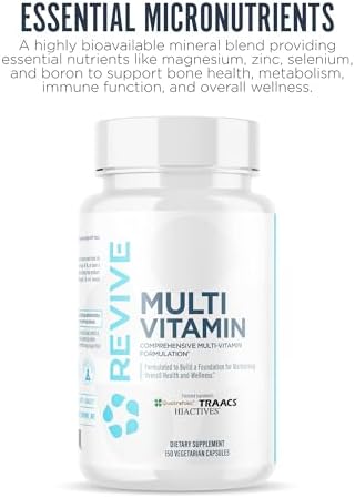 Revive Md Multivitamin Supplement For Men & Women " Daily Multivitamin Supports Energy Immunity & Overall Health With Essential Vitamins Nac Zinc Magnesium & More (150 Capsules 30 Servings)