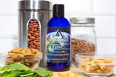 Mother Earth Minerals - Zinc - Antioxidant, Aids Assimilation Of Vitamins, Normal Growth & Development, Maintenance Of Body Tissues - 8 Ounce 96 Servings