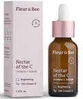 Vitamin C Serum for Face 10 Vitamin C with Hyaluronic Acid Vitamin E Vegan Clean Anti Aging Reduce Appearance of Wrinkles Dark Age Spots Lines Nectar of the C by Fleur Bee 1 Fl Oz
