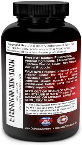 Divine Bounty Mens Multivitamin Ã¢â‚¬â€œ Daily Multivitamin For Men With Vitamin A C D E K B Complex, Calcium, Magnesium, Selenium, Zinc Plus Heart, Brain, Immune, And Men'S Multivitamins Ã¢â‚¬â€œ 90 Vegetarian Capsules