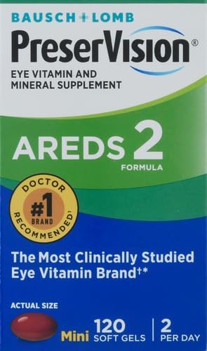 Preservision Areds 2 Eye Vitamin & Mineral Supplement Contains Lutein Vitamin C Zeaxanthin Zinc & Vitamin E 120 Softgels (Packaging May Vary) (Pack Of 2)
