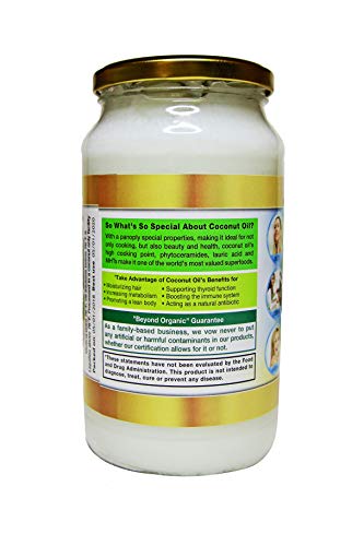 Coconut Country Living's Extra Virgin Coconut Oil in Glass Jar- Cold Pressed, Unrefined organic Superfood for Hair, Skin, Beauty, Cooking - Keto & Paleo Diet Friendly - 33.81 oz
