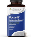 Lifeseasons Focusr Concentration Support Supplement All Ages Enhances Mental Performance & Focus Increases Attention Span Ltheanine Kava Kava Bacopa Vitamin B & More (60 Capsules)