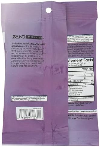 Elderberry Zinc Lozenges 18 Count by ZAND