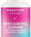 Pink Stork Birth Control Cleanse To Support Hormone Balance With Chaste Tree Berry (Vitex) Magnesium And Selenium Period Support For Conception Fertility Supplements For Women 60 Capsules