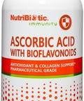 Nutribiotic - Ascorbic Acid With Bioflavonoids Powder 16 Oz Highly Soluble Antioxidant & Collagen Support Supplement 2000 Mg Vitamin C With Lemon Bioflavonoid Complex Vegan Gluten & Gmo-