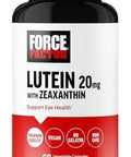 Force Factor Lutein And Zeaxanthin Supplements Eye Vitamins With Lutein 20Mg Eye Health Supplements For Adults Ingredients Backed By Science Vegan Gelatin 60 Vegetable Capsules