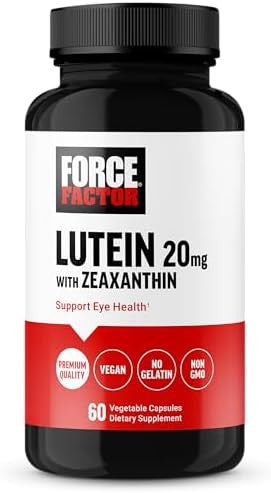 Force Factor Lutein And Zeaxanthin Supplements Eye Vitamins With Lutein 20Mg Eye Health Supplements For Adults Ingredients Backed By Science Vegan Gelatin 60 Vegetable Capsules
