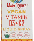Maryruth's Mary Ruth's Vitamin D3 Plus K2 Spray Unflavored Organic 1 Fl Oz